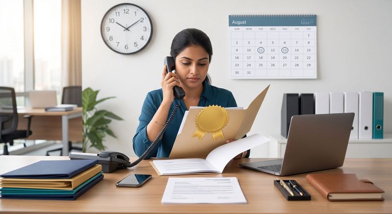 FACTS case handler following up an urgent degree verification
