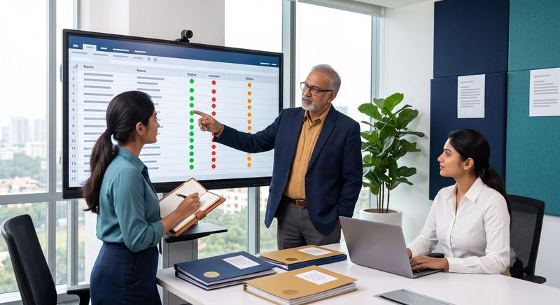 HR team reviewing candidate degree verification results