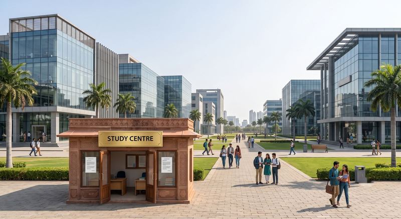 Private university campus and a study centre